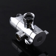 3-Way Shower Arm Diverter with Mount & Valve, Chrome, 8.5cm