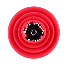 Silicone Folding Hair Diffuser for Most Hair Dryers, Red, Compact