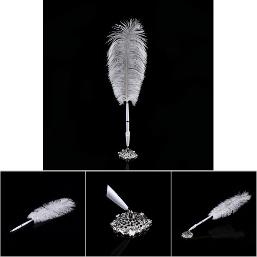 Decorative White Feather Quill Pen