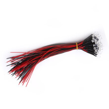 Pre Wired LED Diodes 50pcs 9-12V Water Clear 3/5/10mm Multi Colour Lights