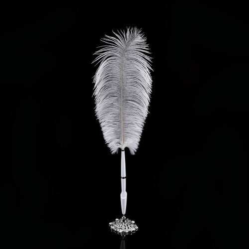 Decorative White Feather Quill Pen 2