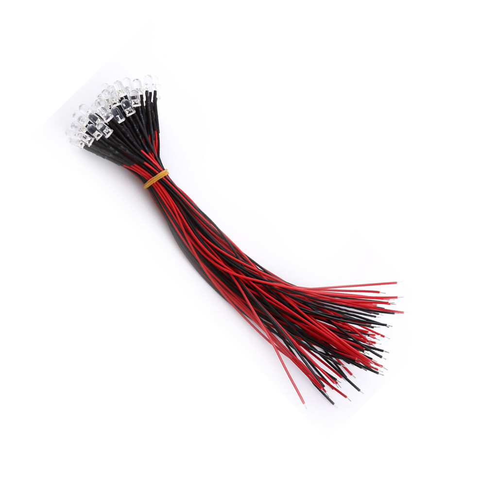 50Pcs Dc 9-12V Water Clear Led Diodes 3Mm/5Mm/10Mm White Red Blue Green 4261393138701