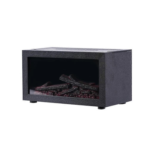 Air Humidifier Essential Fragrance Diffuser with Night Light Retro Fireplace Humidifier Flame Humidifier Aroma Diffuser