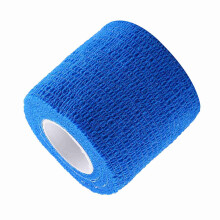 Self Adhesive Waterproof Bandage Tape 5 Rolls for Finger Joints Sports Use Blue