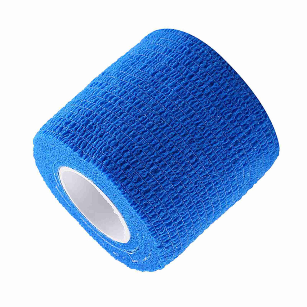 Blue Self Adhesive Waterproof Bandage Tape 5 Rolls For Finger Joints Sports Use