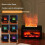 Air Humidifier Essential Fragrance Diffuser with Night Light Retro Fireplace Humidifier Flame Humidifier Aroma Diffuser 2
