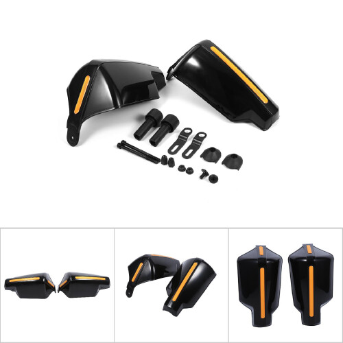 Universal Motorcycle Handguards Pair Black 2