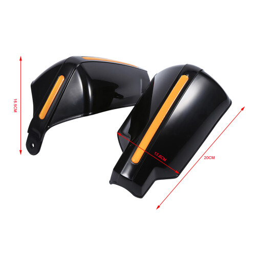 Universal Motorcycle Handguards Pair Black 1