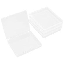 4PCS Spielkartensammlungsbox Klares Gehäuse mit Deckel Mehrzweck-Pokerkarten Tokens Aufbewahrungsbox