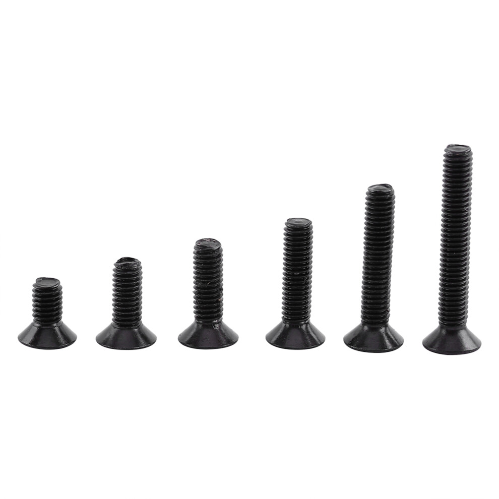 M3 Black Alloy Steel Flat Head Hex Socket Screws & Nuts 250Pcs Assortment Kit 3181393053068