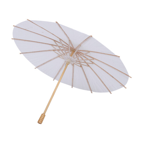 White Paper Umbrella Wedding Decor Props 20cm-42cm Diameter
