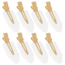 KINZON Haarspangen ohne Falten, keine Biegung zum Styling, Abschnitte, 8Pcs Entenschnabel, niedlich, kleine flache Haarspangen, Make-up, Hau