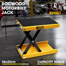 Scissor Jack Motorcycle Lift 1100 lbs Wide Deck Hoist Stand for ATVs Motorbike