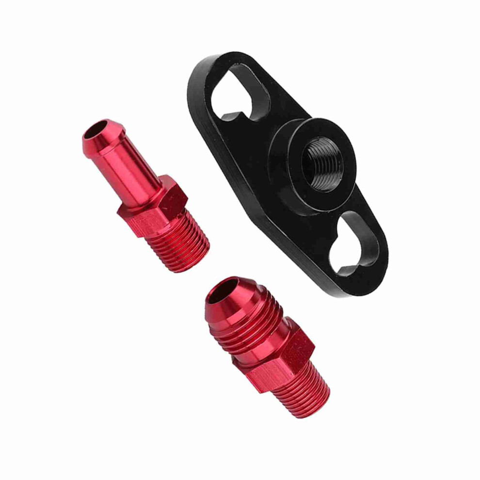 Fuel Rail Pressure Regulator Adapter Kit For Toyota Nissan Black/Red 9391393054604