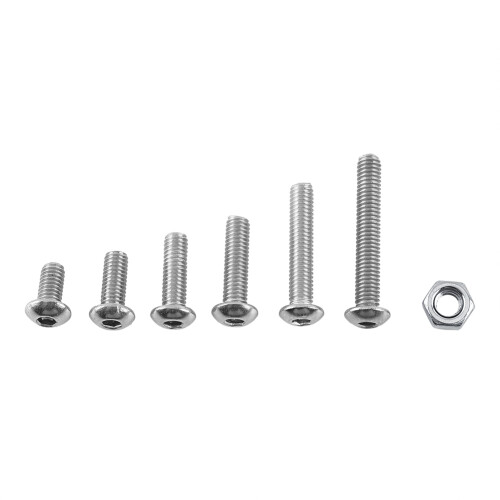 M3 A2 Stainless Steel Hex Socket Screws & Nuts Assortment (Button Head) 1
