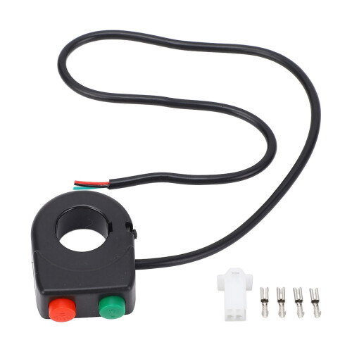 12V Black Motorcycle Handlebar Switch for Headlight & Horn, 5.5x4cm 1
