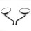 Pair 10MM Thread Motorcycle Rearview Mirrors - Black, Adjustable, 11.1" 1