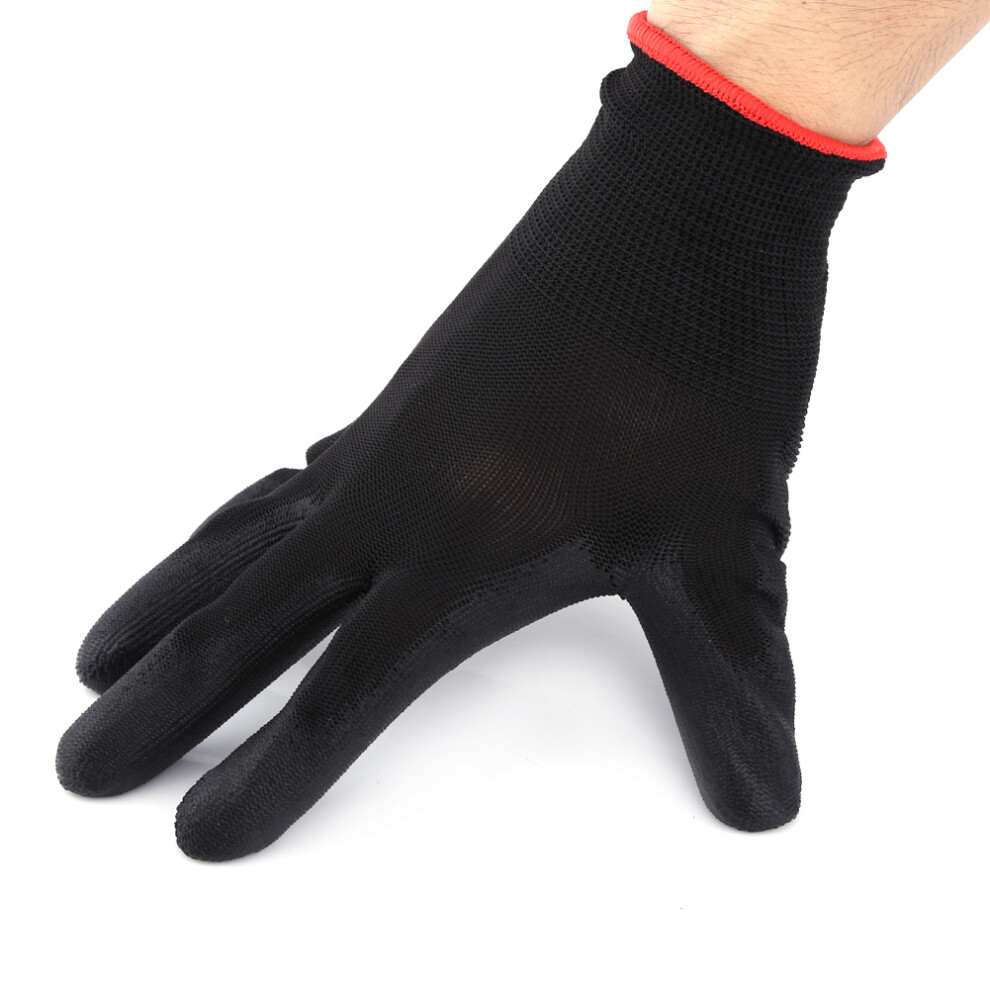 Black Nylon Pu Safety Work Gloves, Size M, Anti-Static 3211393059057