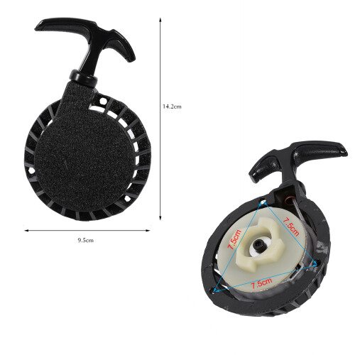 Durable 49cc Mini Pocket Bike Pull Starter, Aluminum, Black 1