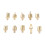 Pyrography Woodworking & Soldering Tips Set with Stencils, Brass & Iron Tips 6