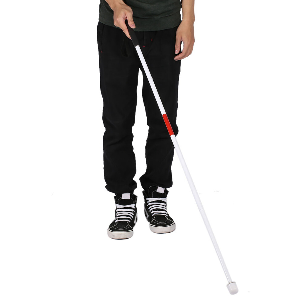 White/Red/Black 127Cm Aluminum Alloy Folding Cane For The Blind Â