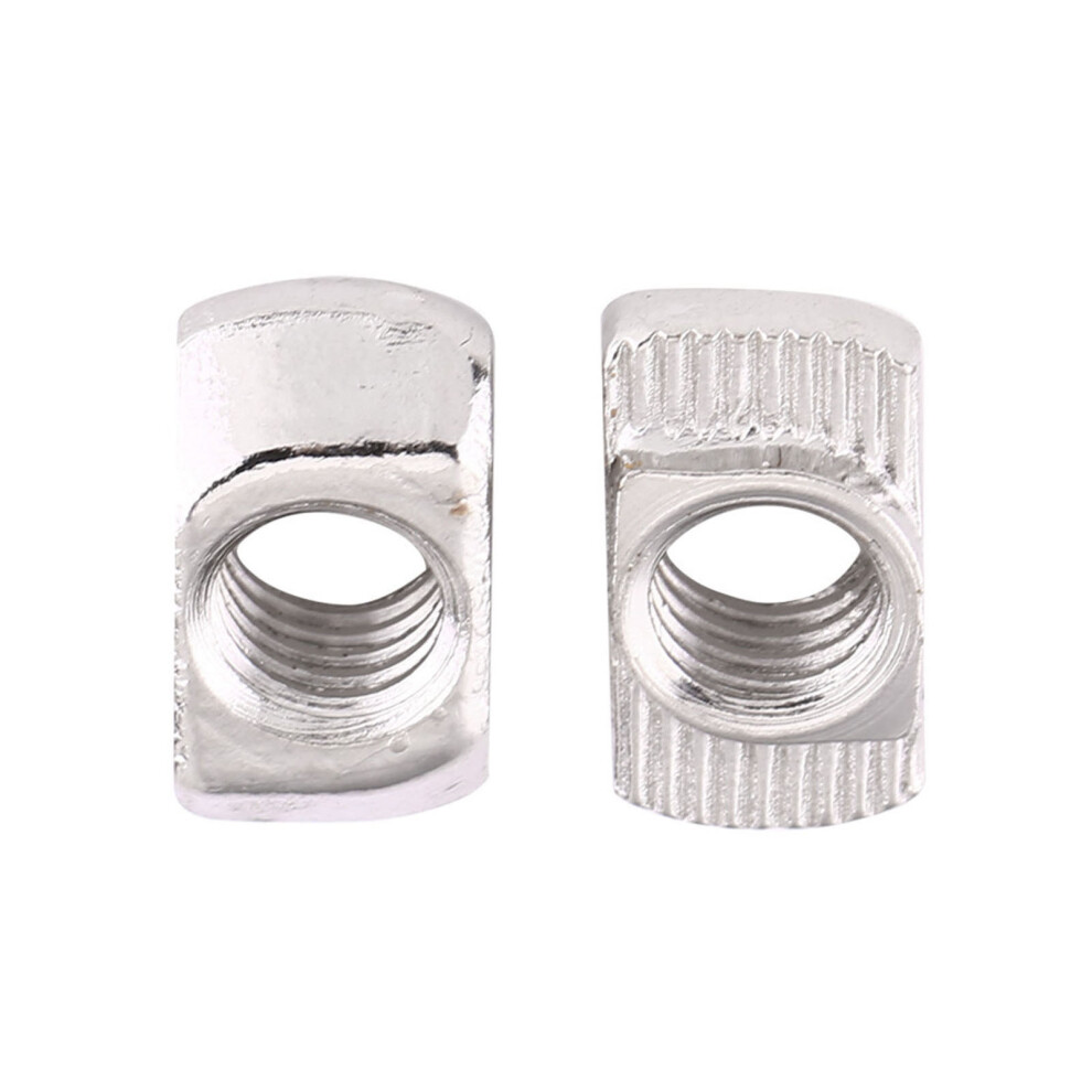 Eu30 M5*15.5*8 Nickel Plated Carbon Steel T Slot Hammer Head Nut 50Pcs 5001393060720