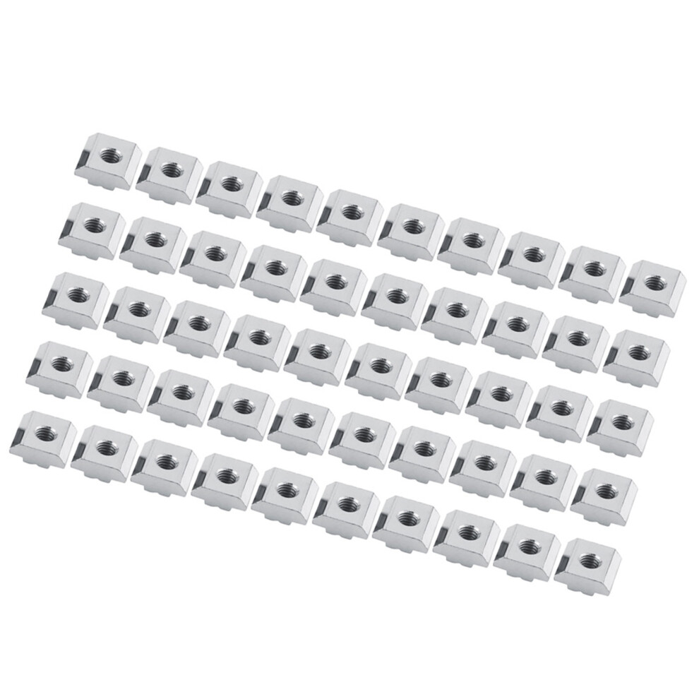 Nickel Coated Carbon Steel T Slot Nut For Aluminum Profiles Eu30 M5 (50Pcs) 7631393060673