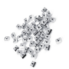 EU20 M4 Carbon Steel T Slot Nut for Aluminum Framing Nickel Coated Heavy Duty
