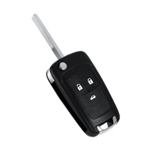 Flip 3-Button Remote Key Shell Case for Opel Vauxhall Astra Zafira Insignia Black