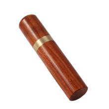 Rosewood Wooden Toothpick Case with Capsule Compact and Natural for Outdoors