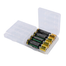 10 Pack Transparent Hard Plastic Battery Cases for AA/AAA 12.1x6.7x1.8cm