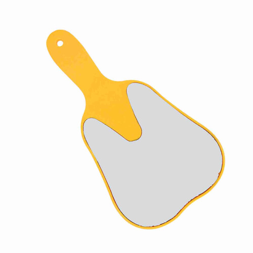 Cute Yellow Handheld Mirror Compact 25x13cm Plastic Handle 1