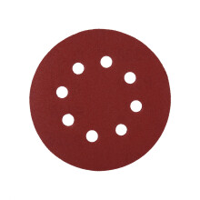125mm Red Alumina Sanding Discs 8 Hole Grit 320# 10pcs