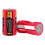 Portable 4pcs AAA to C Battery Converter Adapter Red, Compact & Durable 11