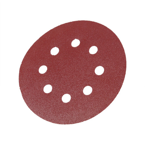 125mm Buffing Pads Red Sanding Discs 8 Hole Grit Sandpapers 150# 2