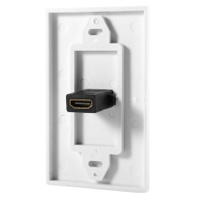 White HDMI Wall Plate 1 Port