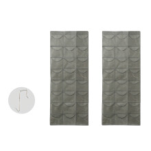 Rangement arrière moderne gris et noir avec poches-Gris