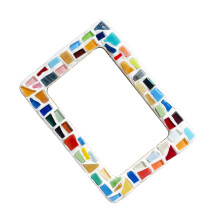 Wooden Frame Craft Supplies With Glass Tiles And-Colorful alie