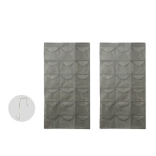 Rangement fonctionnel Ă porte suspendue avec 18 sections-Gris