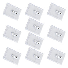 10Pcs Clear Waterproof Plastic File Envelope-Vertical Model