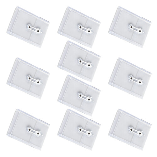 10Pcs Clear Waterproof Plastic File Envelope-Vertical Model