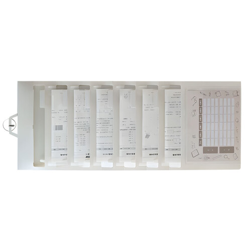 Foldable Wall Hanging Document Sleeve With 6 Sections For-White