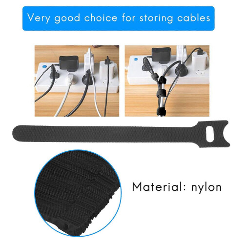 100 X adjustable black nylon cable tie L 15cm 2