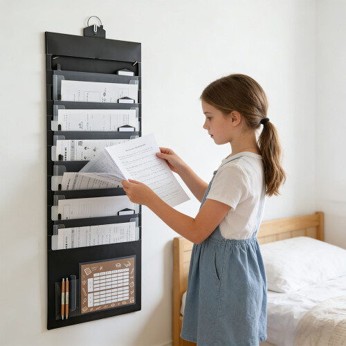 Practical Fold Up Wall Document Case With Multiple-White 1