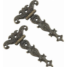 Antique Decorative Retro Bronze Carved Hinges for Cabinet Doors and Jewelry Boxes(2pcs)