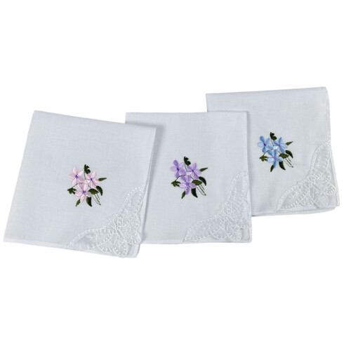 Mouchoirs à breloques pour dames, broderie Portable-6 2