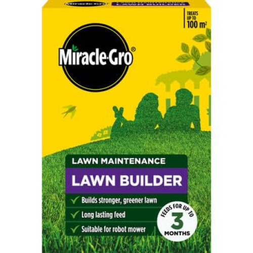 Miracle-Gro Miracle-Gro Lawn Builder 100m² | Premium Fast Green Lawn Food