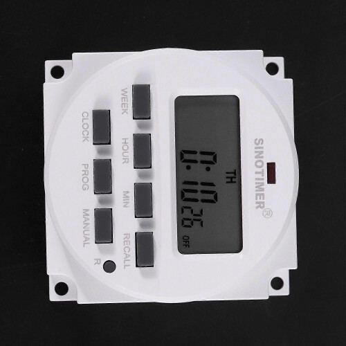 Sinotimer Tm618H-2 220V Ac Digital Time Switch Output Voltage 220V 7 Day Weekly Programmable Timer Switch For Lights Application 1