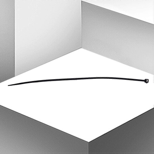 3mm x 150mm Auto Wire Push Cable Zip Tie Organizer White Black 100 Pcs 2