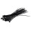 3mm x 150mm Auto Wire Push Cable Zip Tie Organizer White Black 100 Pcs 5